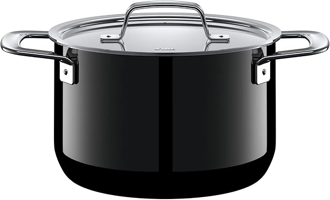 silit zeno 黑色厨师锅 带金属盖 01 20厘米,silargan 功能陶瓷