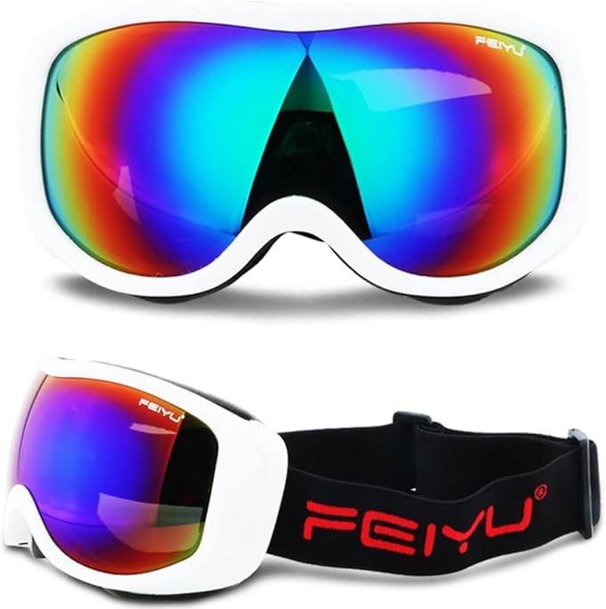 摩托车护目镜防风滑雪护目镜(白色框架) : 亚马逊中国: 运动户外休闲