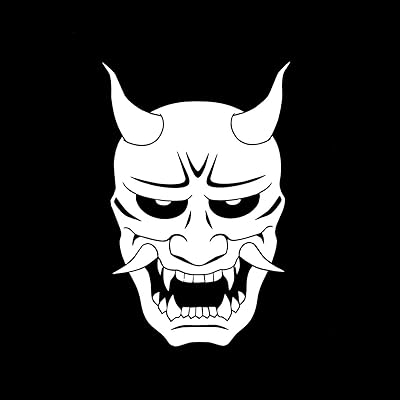 hannya mask 日本嫉妒女性恶魔贴花乙烯基贴纸|汽车卡车货车墙壁