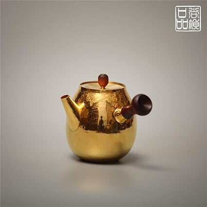尚帧品金壶日式纯金壶纯金泡茶壶日式泡茶壶纯手工金壶一闲急须金壶 亚马逊中国 家居