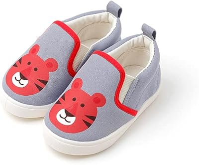 ozkiz zoo 动物一脚蹬鞋适合女孩男孩学步儿童_蓝色,粉色,米色,黄色