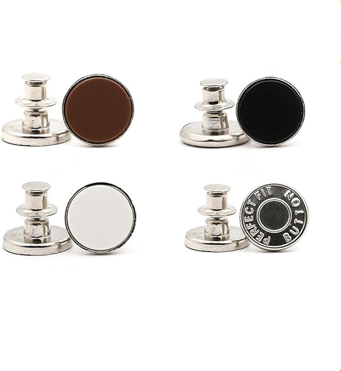 5 厘米)纽扣,可调节牛仔裤按钮,金属纽扣可在几秒钟内为任何裤子腰部