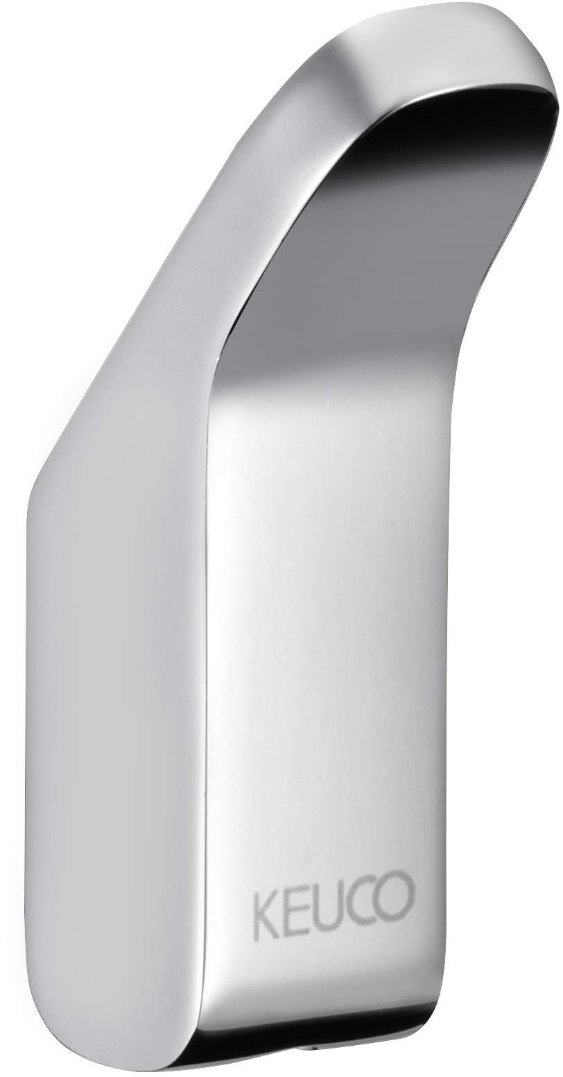 KEUCO towel hooks of metal, high chrome plated, round, for bathrooms and guest washrooms, wall hooks for towels and bathrobes, Moll