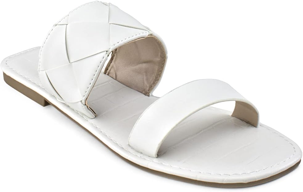 rf room of fashion 女士编织双带拖鞋凉鞋