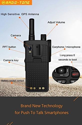 无线电音调对讲机rt4 4g Lte 安卓6 0 Wifi Ptt Zello Azetti 专业对讲机方便智能手机 玩具 亚马逊中国