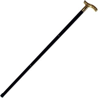 upper deck, ltd 维多利亚风格木质手杖 ~ 手杖带黄铜手柄,棕色