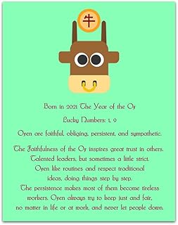 born in 2021 the year of the ox,中国新年,春节,幸运数字:1,9 个