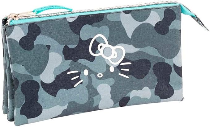 Hello Kitty 迷彩官方学校铅笔盒 220 x 30 x 100 毫米