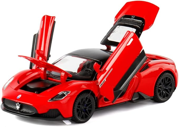 合金收藏版红色玛莎拉蒂 mc20 回力车辆压铸玩具车模型 - 玩具 - 亚马