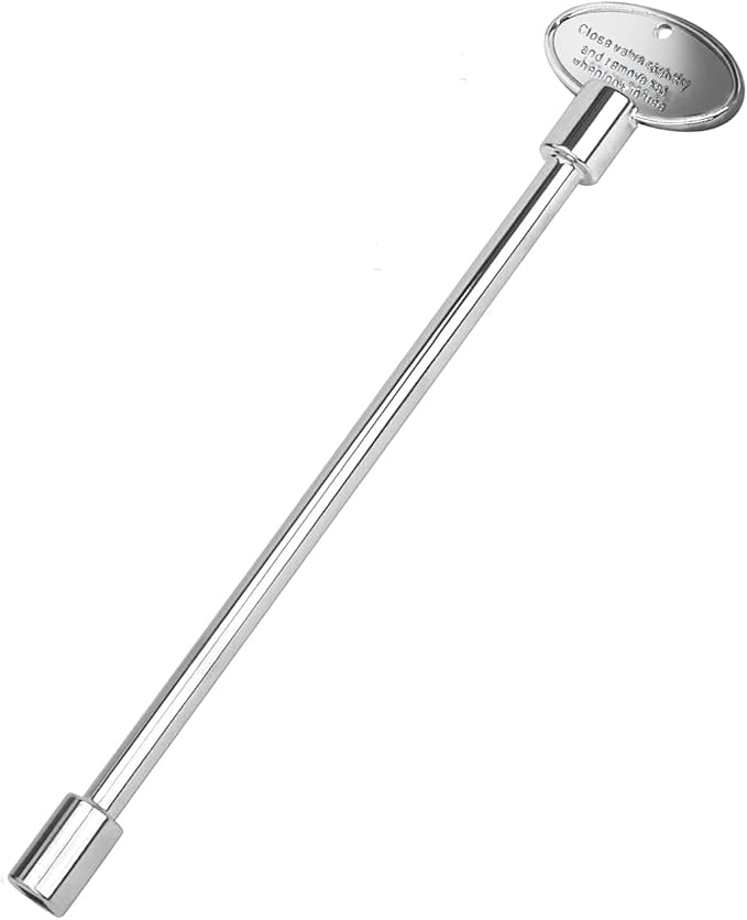 mensi 通用天然丙烷气控制阀钥匙适用于火盆和壁炉镀铬和黄铜涂层(8