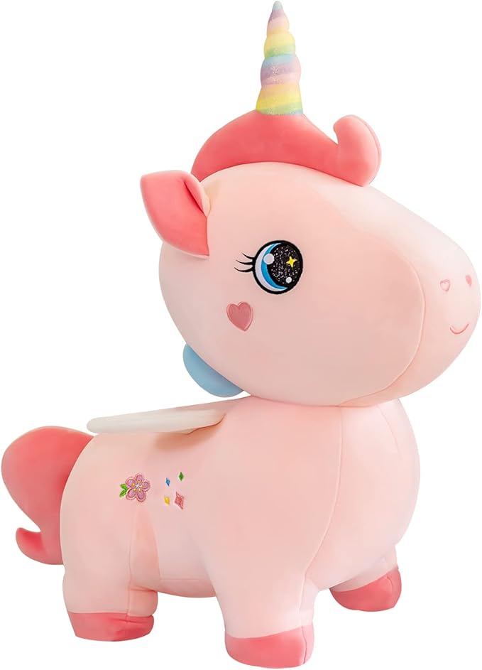 9 厘米)柔软可爱粉色独角兽毛绒玩具带翅膀的生日礼物,适合孩子男孩