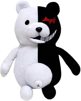 iutoyye monokuma 毛绒玩偶黑白熊毛绒填充玩具家居