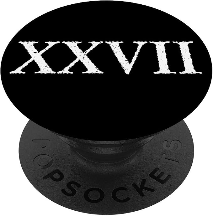 罗马数字27 Xxvii 二十七个popsockets 手机和平板电脑握架 黑色 亚马逊中国 手机通讯