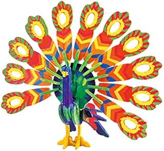 hands craft diy 木制拼图与油漆套件(孔雀)