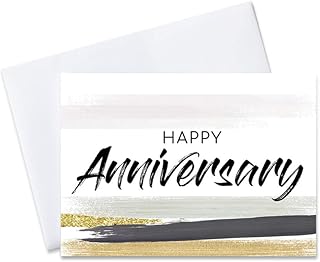 周年贺卡 - a2001 名片贺卡,画笔冲程涂料设计,围绕着快乐的周年纪念