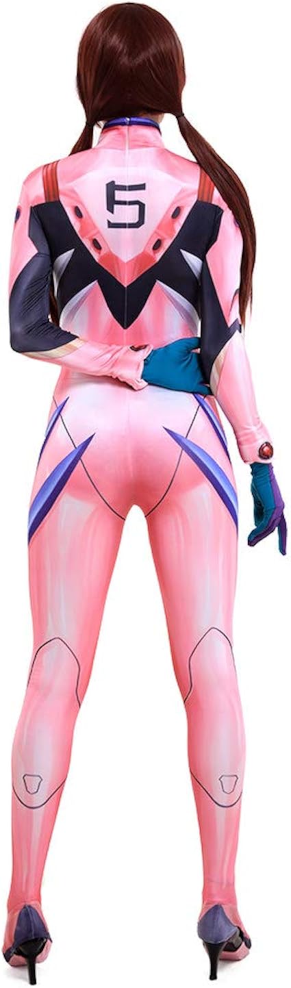 Cosplay Fm 女士mari Illustrious Makinami 角色扮演服装紧身衣裤带手套头带 亚马逊中国 玩具