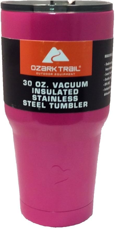 ozark trail 双壁真空密封水杯,30 盎司,紫红色