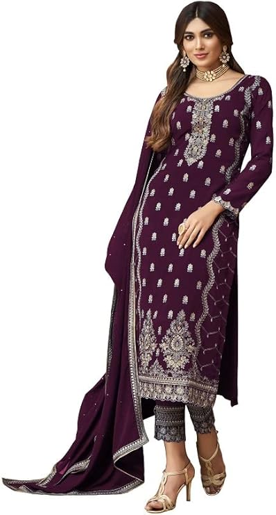 ready to wear 印度巴基斯坦民族服装设计师直筒 salwar kameez 女式