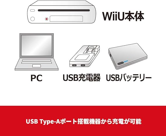 Wii U Gamepad用 Usb充电线 白色 亚马逊中国 游戏 娱乐
