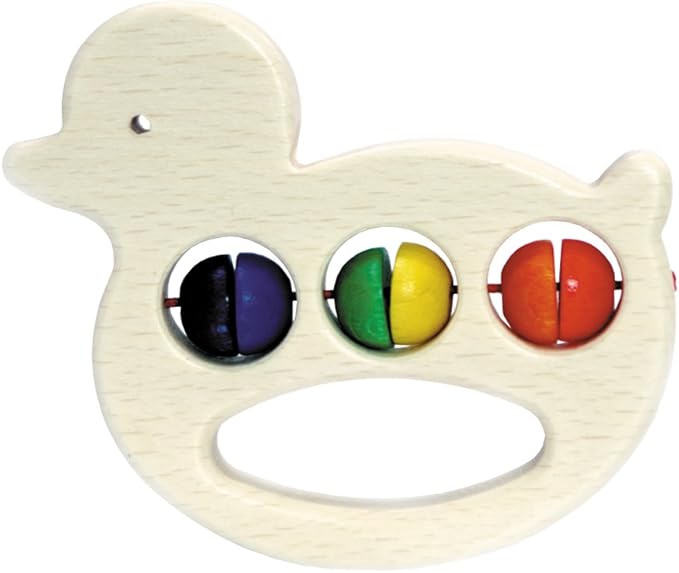 hess 木制玩具 11077 – 木制鸭子手抓玩具,约10厘米