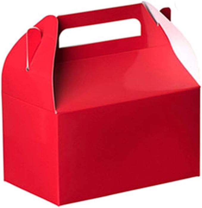party favors 纸盒 - 红色纸盒 &amp; 盒 零食盒 饼干盒 可爱设计