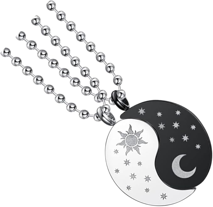 generic 阴阳情侣项链情侣项链情侣项链,bff 钛礼品项链