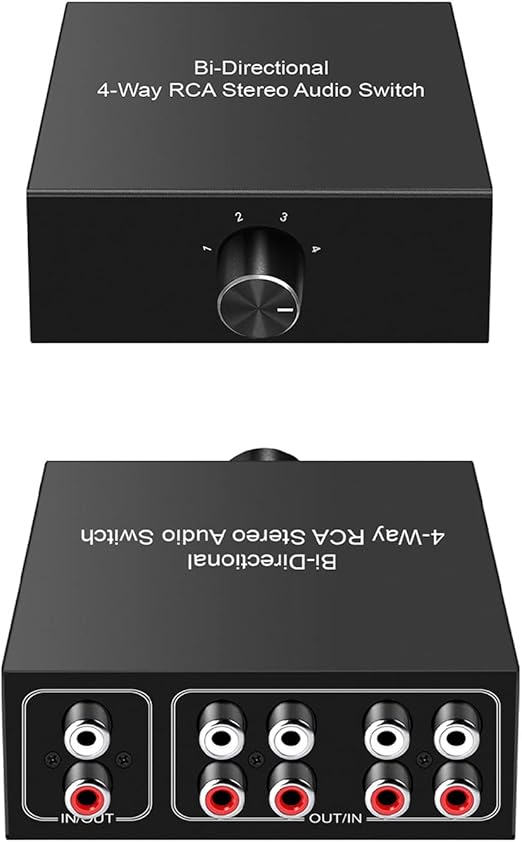 dingsun 双向 4 路 rca 立体声音频开关 dignsun 音频信号源切换器