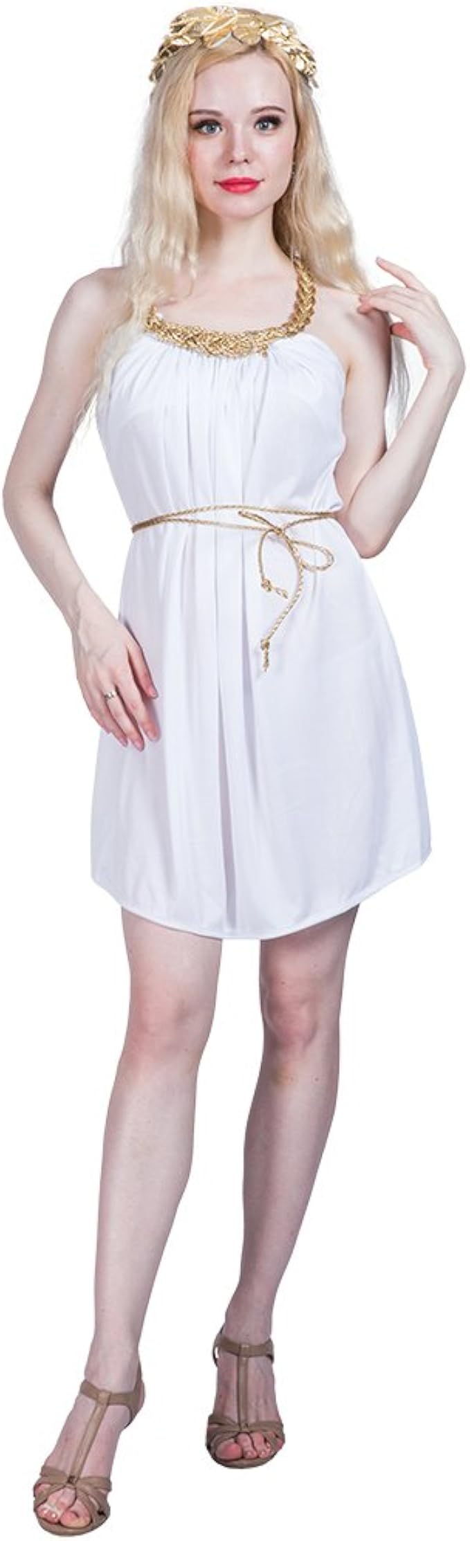 Reneecho 女式古希腊女神服装女士化妆舞会服装角色扮演万圣节派对成人服装 女式罗马服装 均码 亚马逊中国 玩具