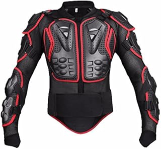 摩托车全身装甲防护夹克 atv 摩托车越野赛装备衬衫 红色 xl 码