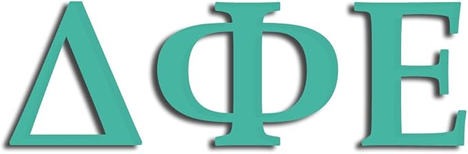 官方* delta phi epsilon 20.32 厘米 x 7.62 厘米窗贴花 - 薄荷绿