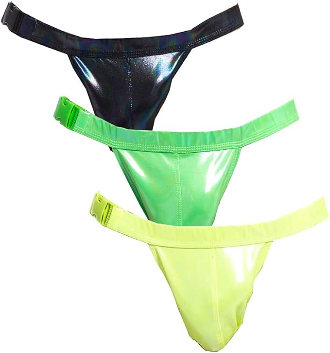 adahop 男式独特金属光泽内裤系带内裤三角裤带臀覆盖