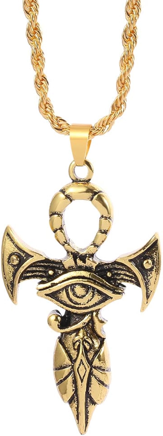 复古 ankh 项链 horus 之眼 十字架 项链 埃及珠宝护身符项链 男女