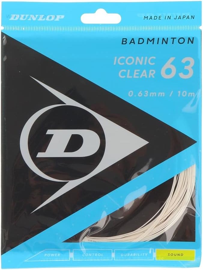 dunlop邓禄普 羽毛球用挂绳 标志性透明 白色 0.63mm/10m dbst00001