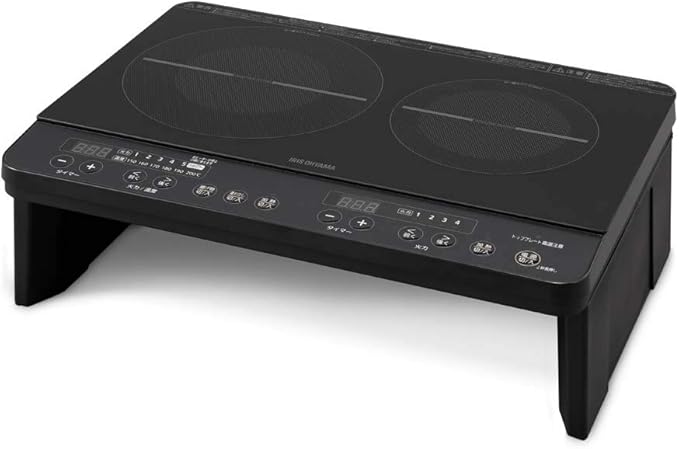 iris ohyama 爱丽思欧雅玛 2口 ih电磁炉 无需施工 1400w 100v 带支架