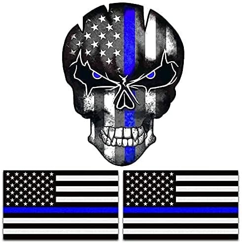 3 件套反光骷髅贴纸美国国旗美国国旗美国国旗贴花,摩托车,摩托车