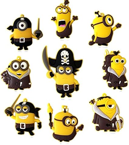 Debon Despicable Me Minions 冰箱磁贴可爱卡通趣味冰箱磁贴套装办公室磁铁厨房玩具装饰冰箱装饰品完美适用于白板冰箱地图笔记日历礼物9 件