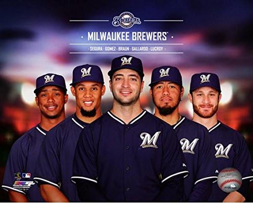密尔沃基酿酒人队 2014 mlb 球队复合照片(尺寸:20.32 cm x 25.40 cm)