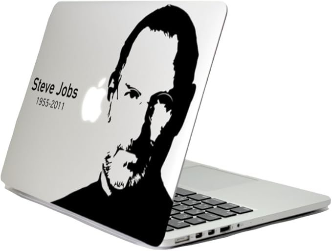 全尺寸适用 macbook 贴纸艺术贴纸贴膜 steve jobs 乔布斯剪影黑色 15