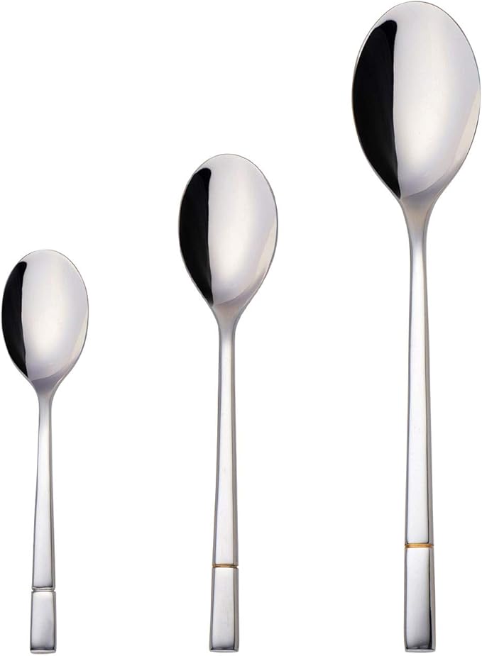 sola 卢克萨斯 黄金线 勺子 3 件套(甜点汤匙&amp;咖啡勺&amp
