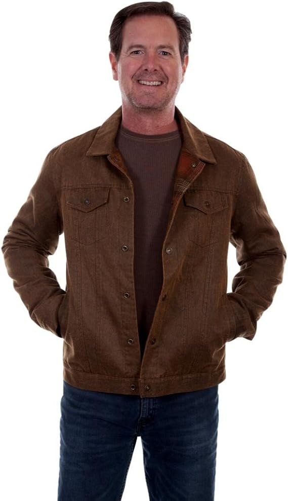 scully 男式 moleskin 人造牛仔夹克,棕色 tr-092