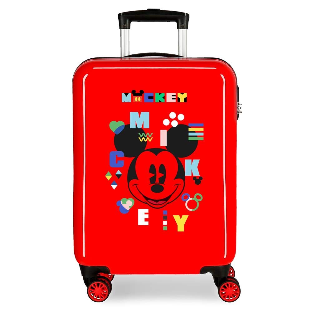 Disney Mickey Shape Shifter Multi Color, Red, 38x55x20 cms, Cabin Cart