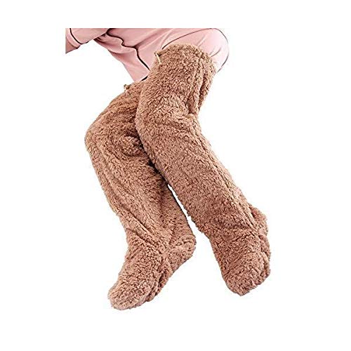 アルファックス Indoor socks super warm long set with stopper brown /L size