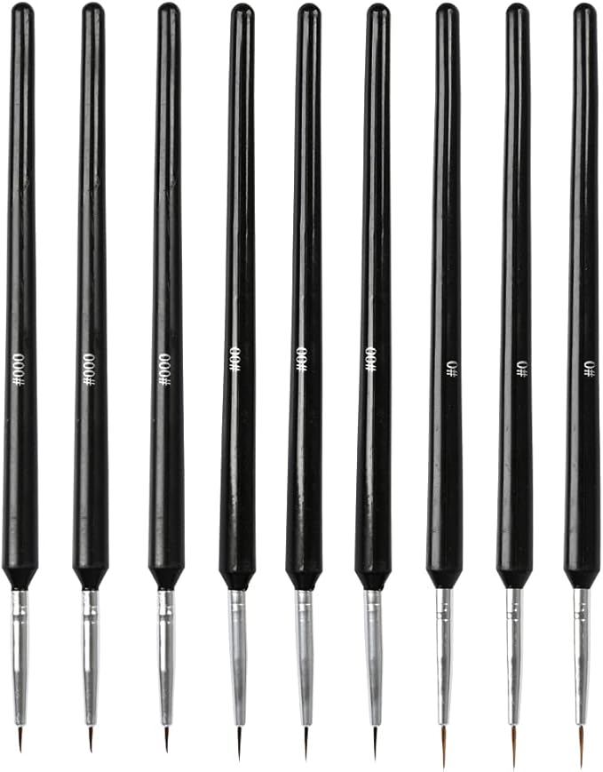 na 画笔套装 绘画精细 9 件套,紫外线凝胶*艺术画笔设计套装,细节画笔