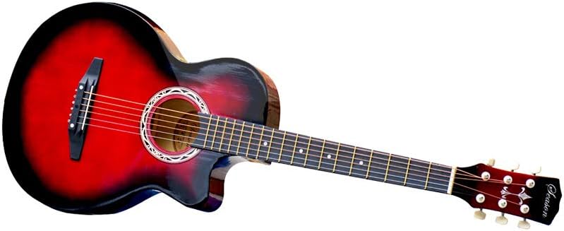 Season思雅晨弦乐器38寸民谣吉他初学者入门木吉它红色标配st P03 亚马逊中国 乐器