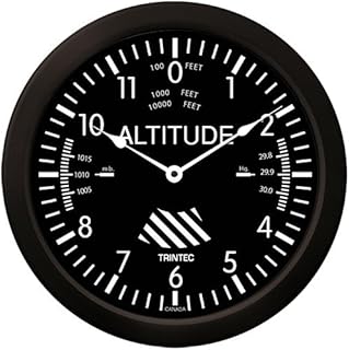 trintec massive 35.56 厘米航空经典高度表挂钟 9060-14 aviatrix