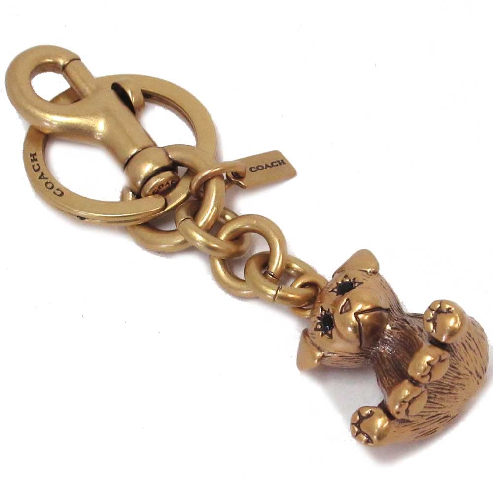 COACH Ladies Creatures Puppy Bag Pendant Keychain, brass, "(L) x" (H) x /4" (W)