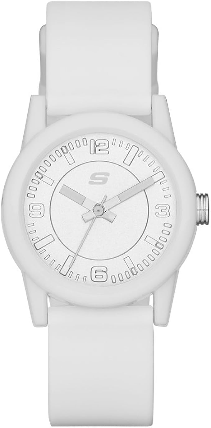 斯凯奇女式 rosencrans 迷你石英轻质金属或硅胶休闲运动手表