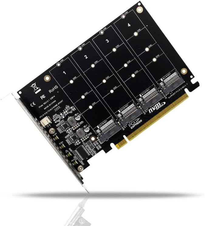 2 nvme pcie 适配器 4.0 x16 扩展卡 nvme ssd 4.0/3.