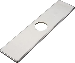 greenspring 水槽孔盖拉丝镍 10 英寸 1 或 3 孔长矩形盖板水龙头罩