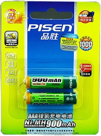 Pisen 品胜 品胜2节七号电池充电式aaa镍氢电池7 电池实标容量900毫安 价格报价图片评测多少钱 7号充电电池